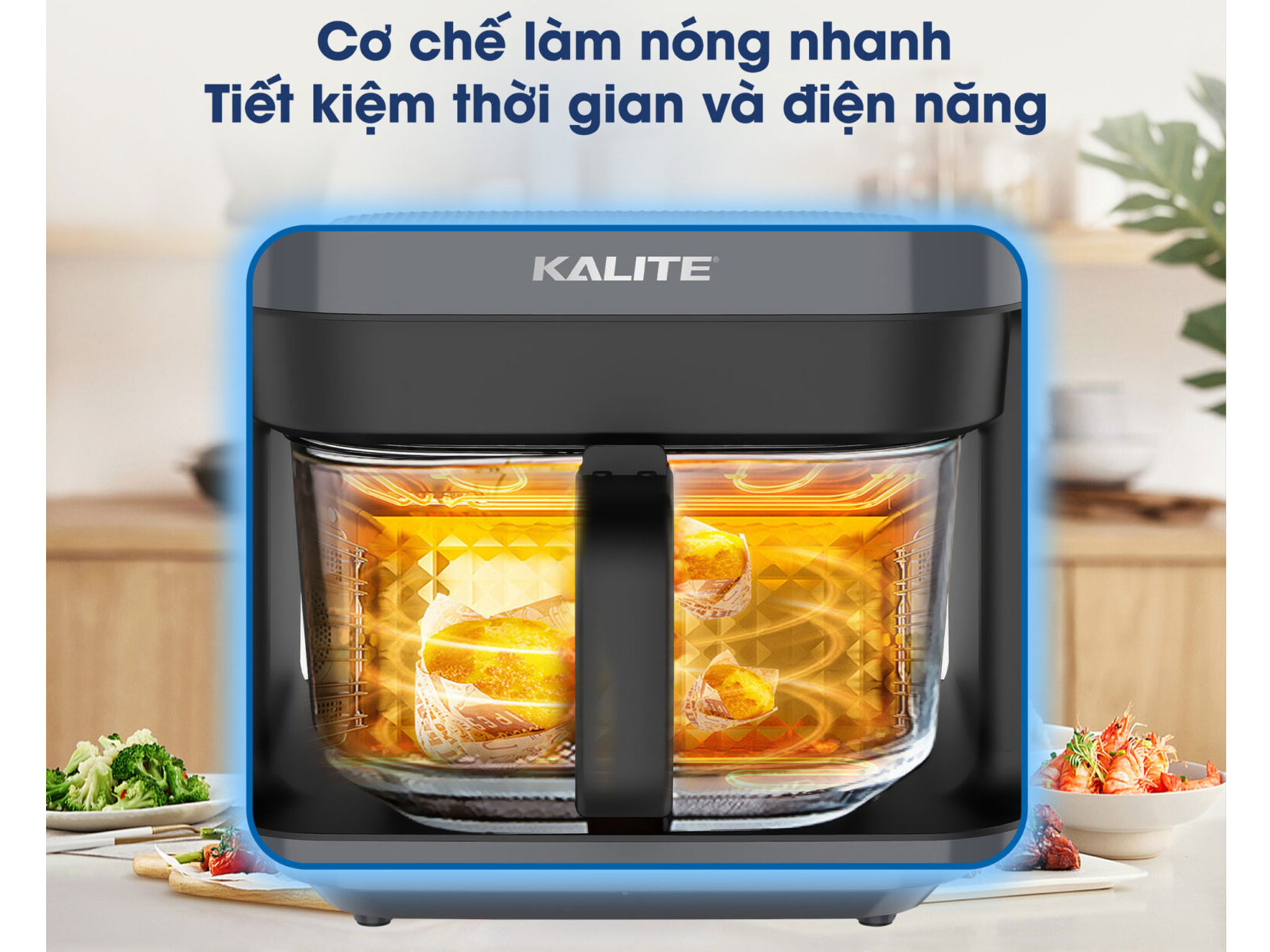 Nồi chiên không dầu Kalite KL6000 6 lít