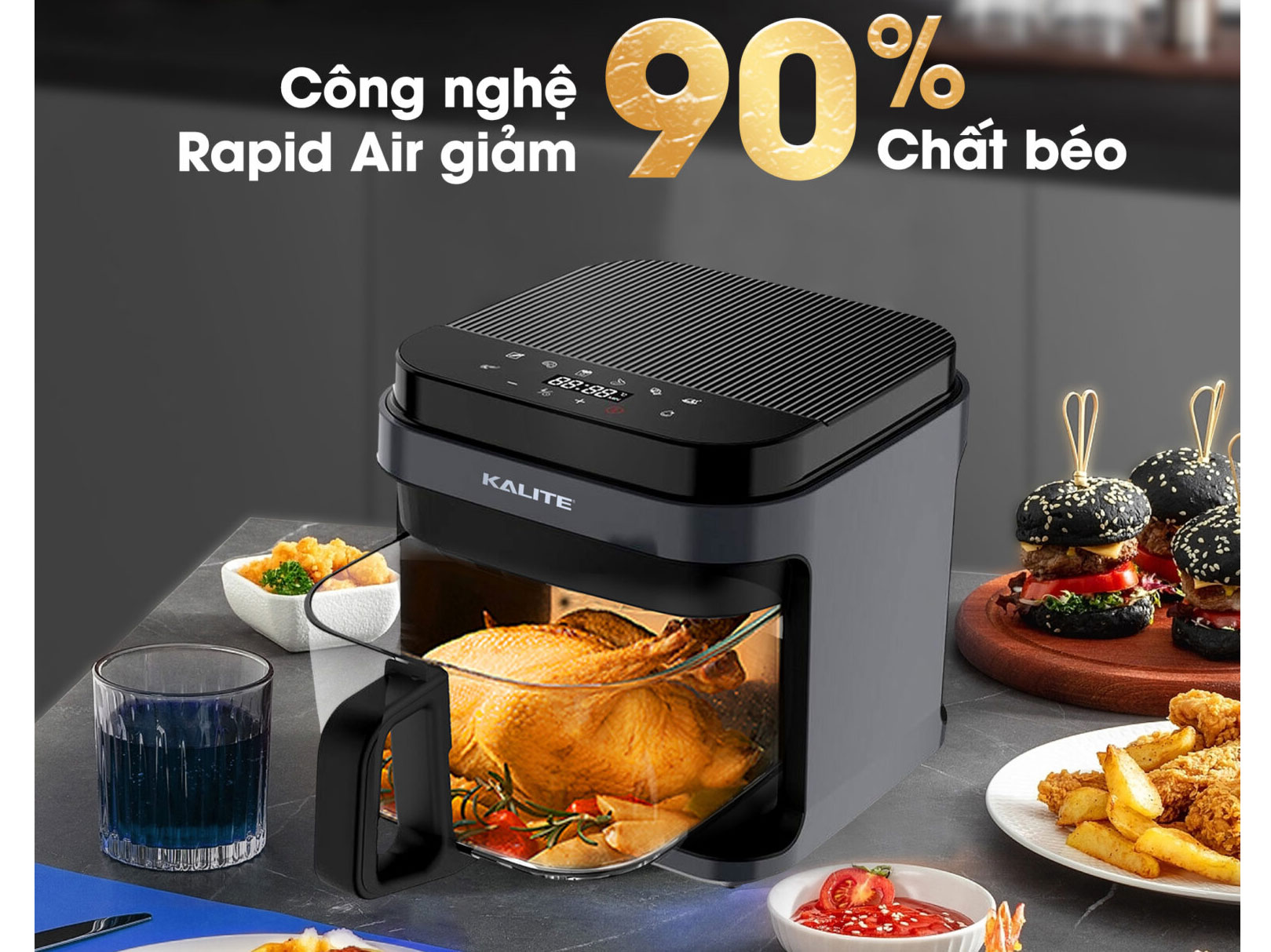 Nồi chiên không dầu Kalite KL6000 6 lít