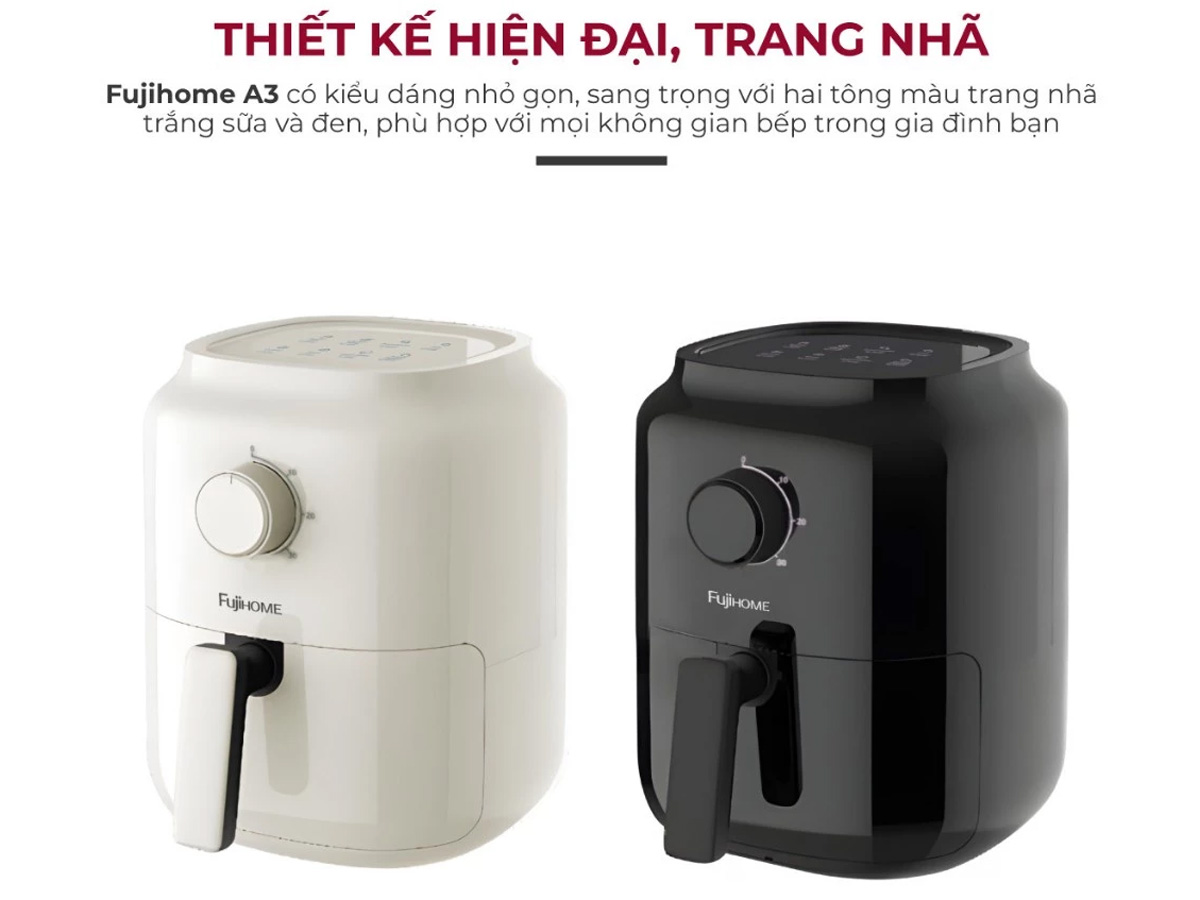 Nồi chiên không dầu mini Fujihome A3 3,2 lít