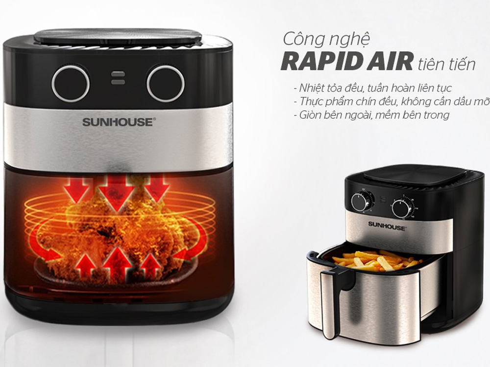 Nồi chiên không dầu Sunhouse SHD4026 6 lít