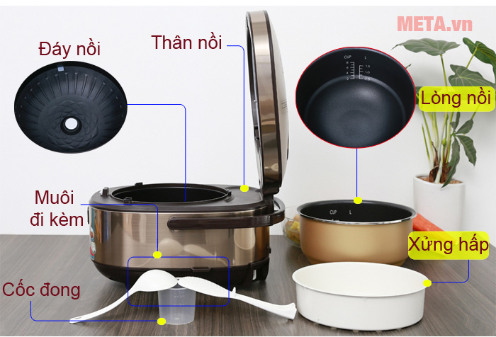 Nồi cơm điện cao tần Sunhouse Mama SHD8955 1,5 lít