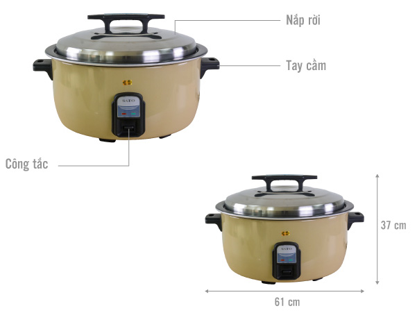 Nồi cơm điện công nghiệp Sato 160C011 (Q16) 16 lít