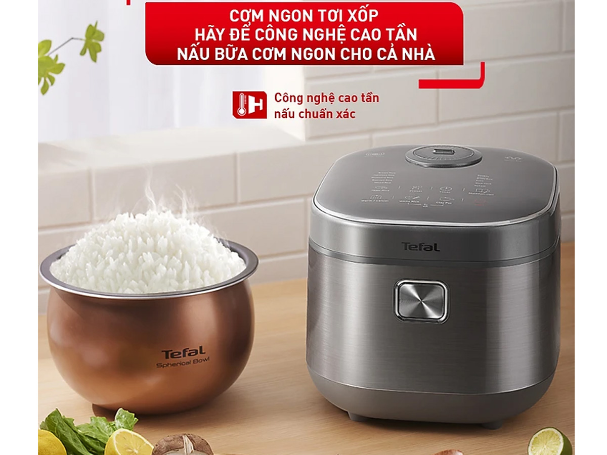 Nồi cơm điện tử cao tần Tefal RK818A68 1,8 lít