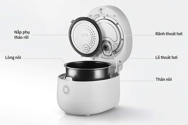 Nồi cơm điện tử Cuckoo CR-0675F 1,08 lít màu trắng