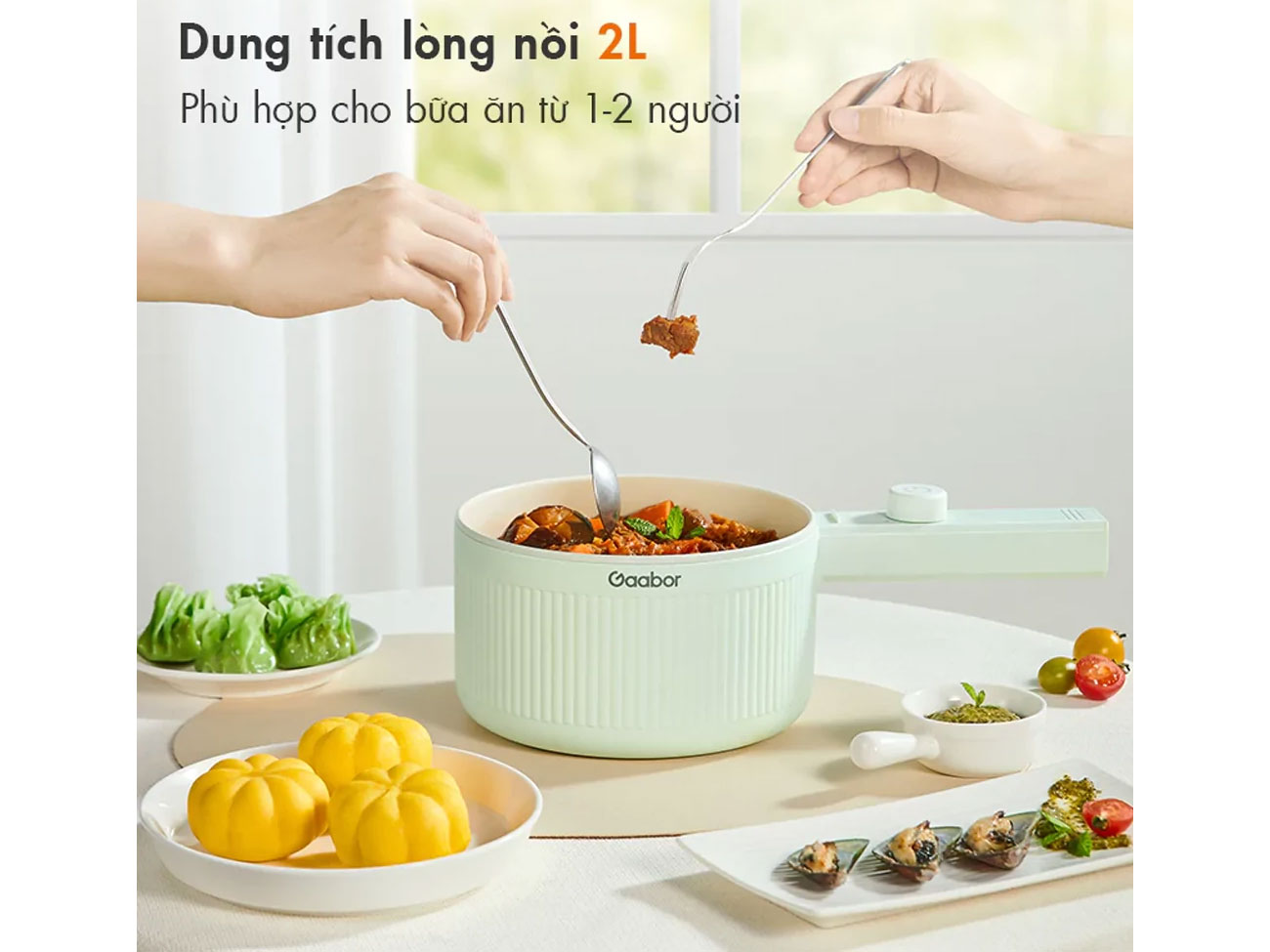 Nồi điện đa năng Gaabor EC-20M01A 2 lít