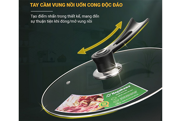 Nồi lẩu điện nhôm nguyên khối Nagakawa NAG1905 5 lít