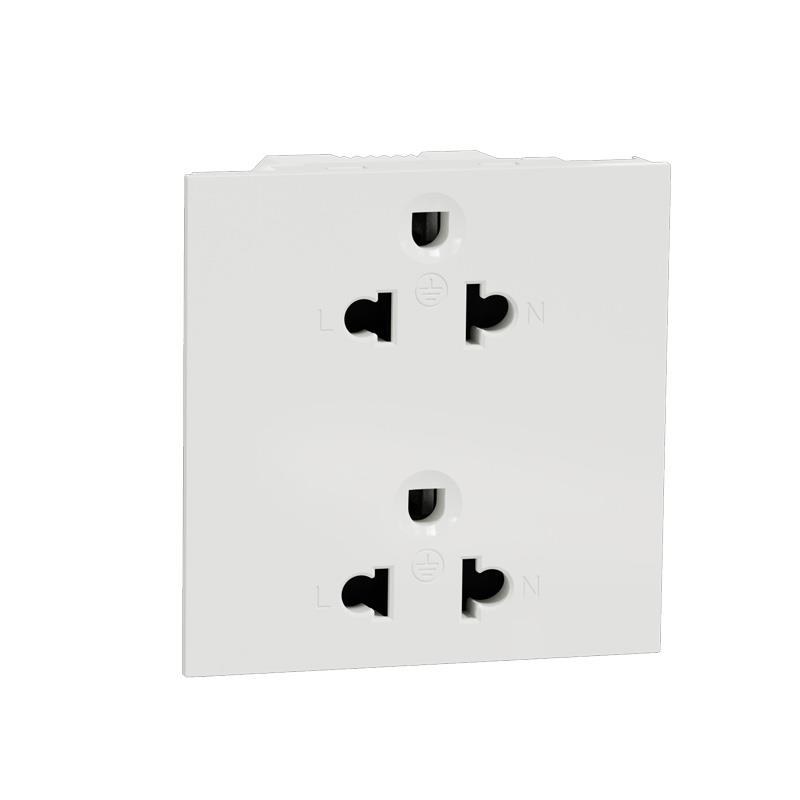Ổ cắm 3 chấu 16A Schneider AvatarOn A đơn, đôi, đôi có công tắc – màu trắng