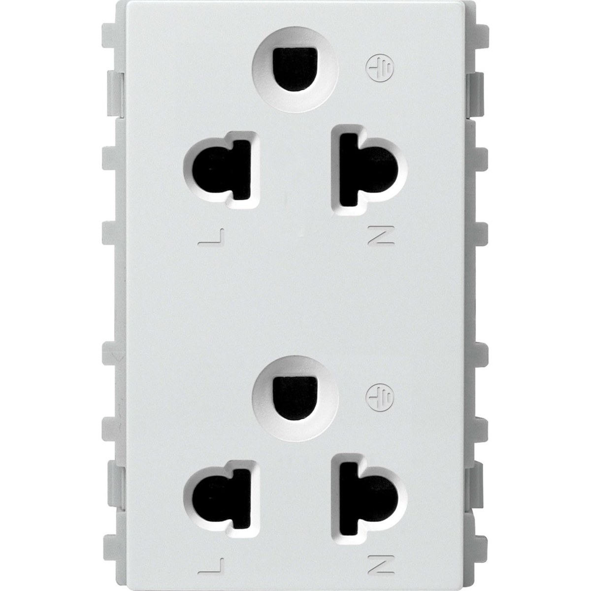 Ổ cắm 3 chấu 16A Schneider ZENcelo A đơn size 2S, đôi size L – màu trắng