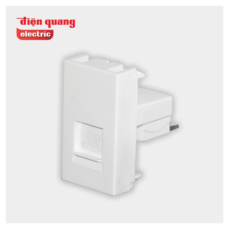 Ổ cắm điện thoại âm tường DQHome ĐQ IW1 TO W (set 3 cái, trắng)