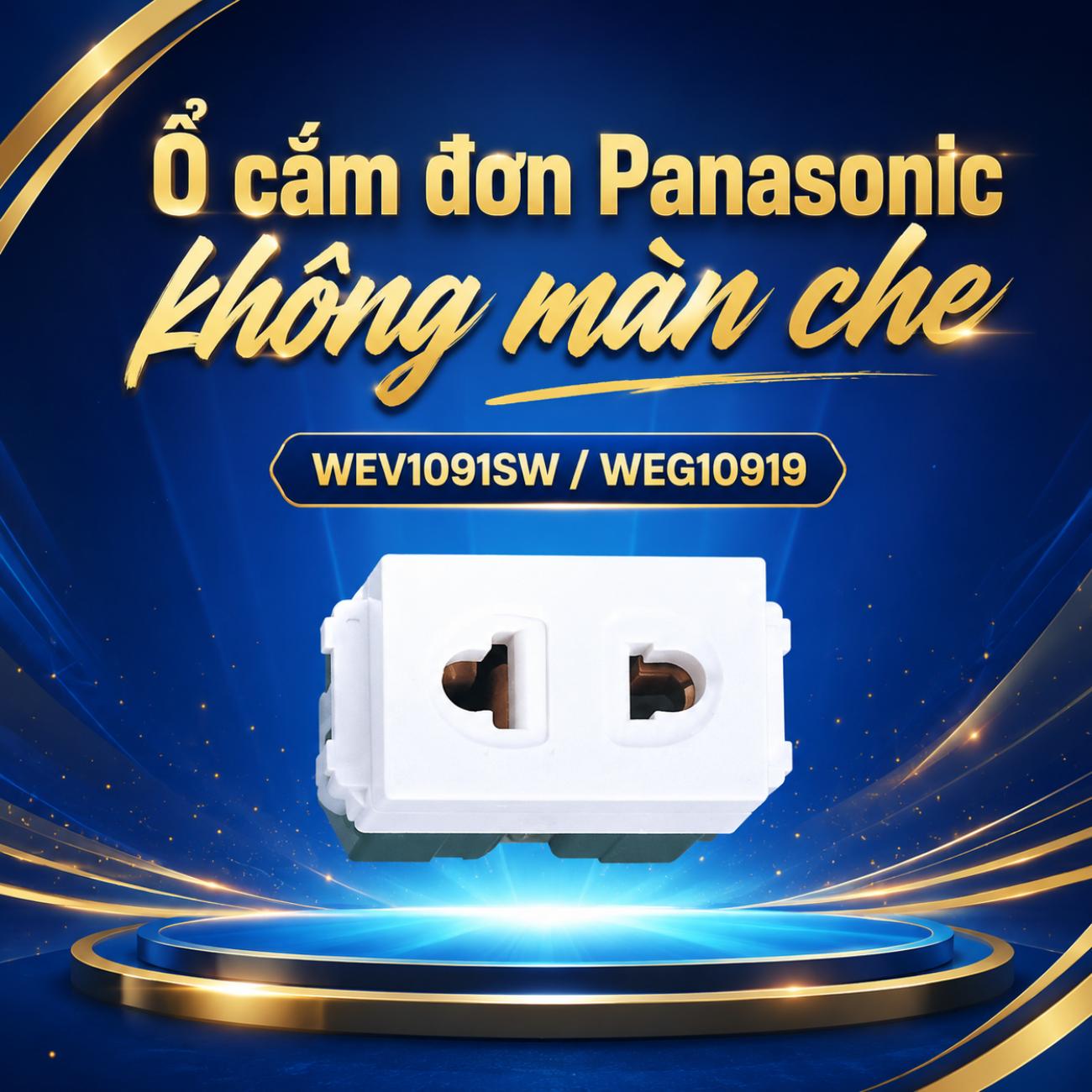 Ổ cắm đơn Panasonic không màn che 250VAC-16A