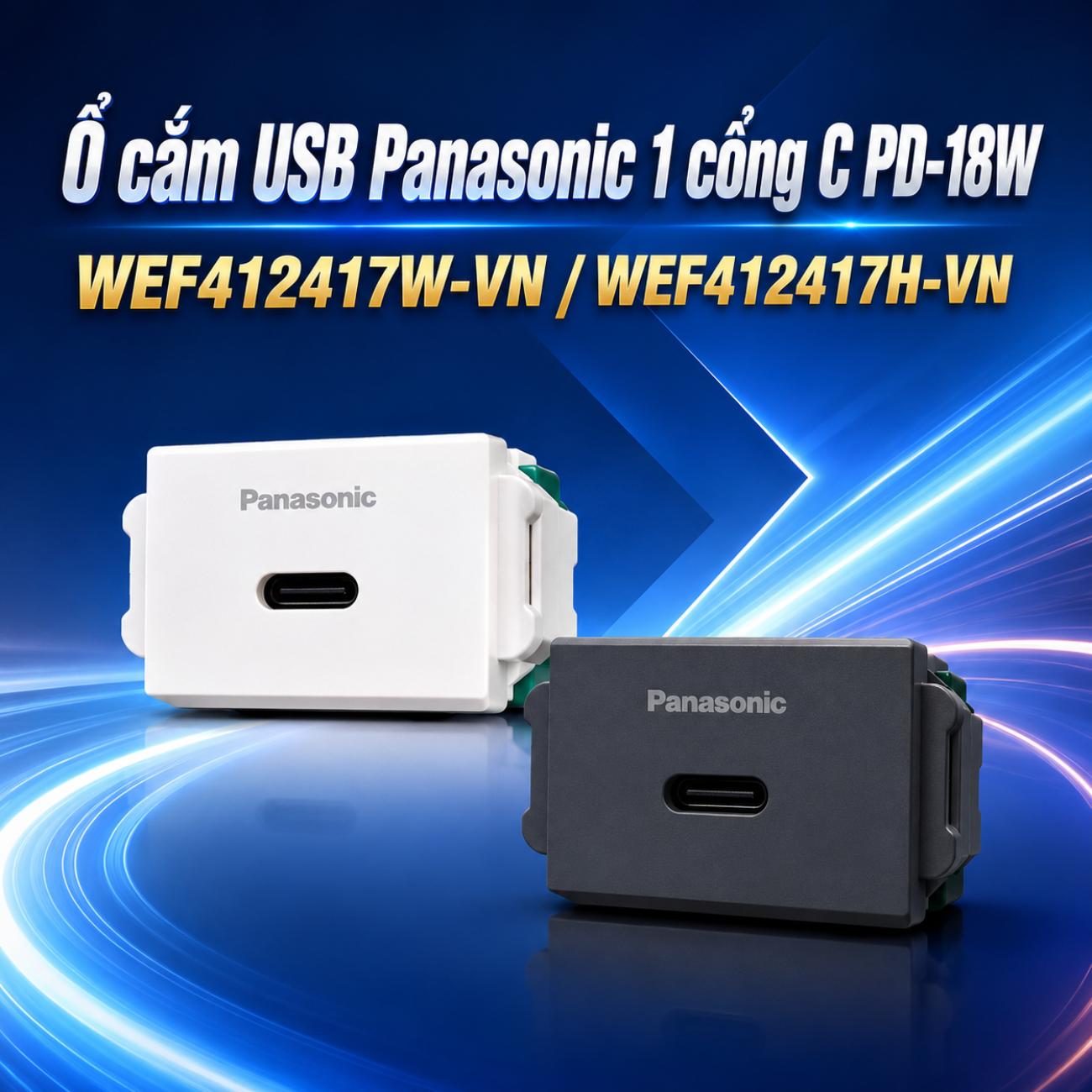 Ổ cắm USB Panasonic 1 cổng C PD-18W 1-port USB-C PD Charger