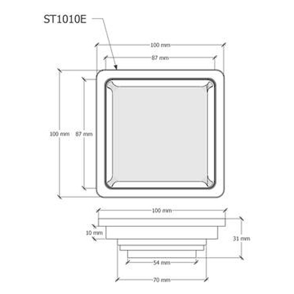 Phễu thoát sàn Caesar ST1010E chính hãng, bảo hành 24 tháng