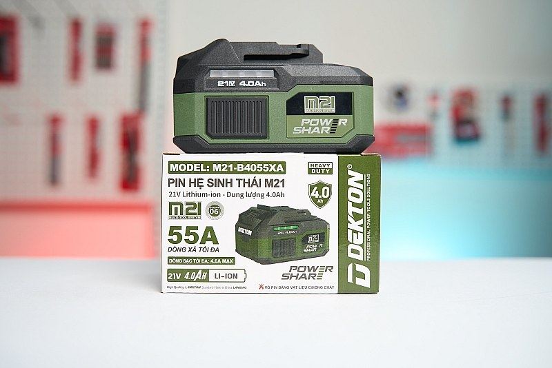 Pin Dekton M21-B4055XA 21V 4.0Ah – xả cao, 10 cell