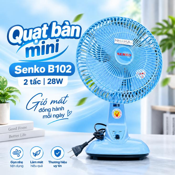 Quạt bàn mini Senko B102 2 tấc 28W
