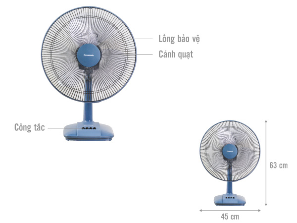 Quạt bàn Panasonic F-400C sải cánh 40cm