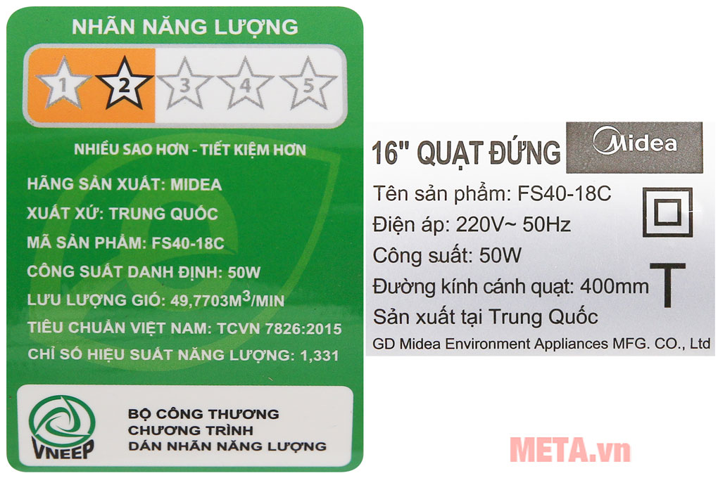 Quạt cây Midea FS40-18C