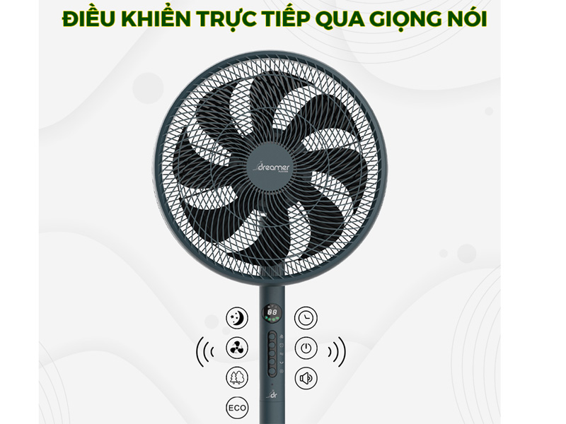 Quạt cây thông minh Dreamer DHA-SSF136B/G điều khiển giọng nói