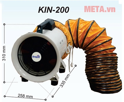 Quạt hút thông gió nối ống Dasin KIN-200