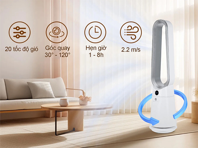 Quạt không cánh U Ultty Lidi diệt khuẩn tia UVC