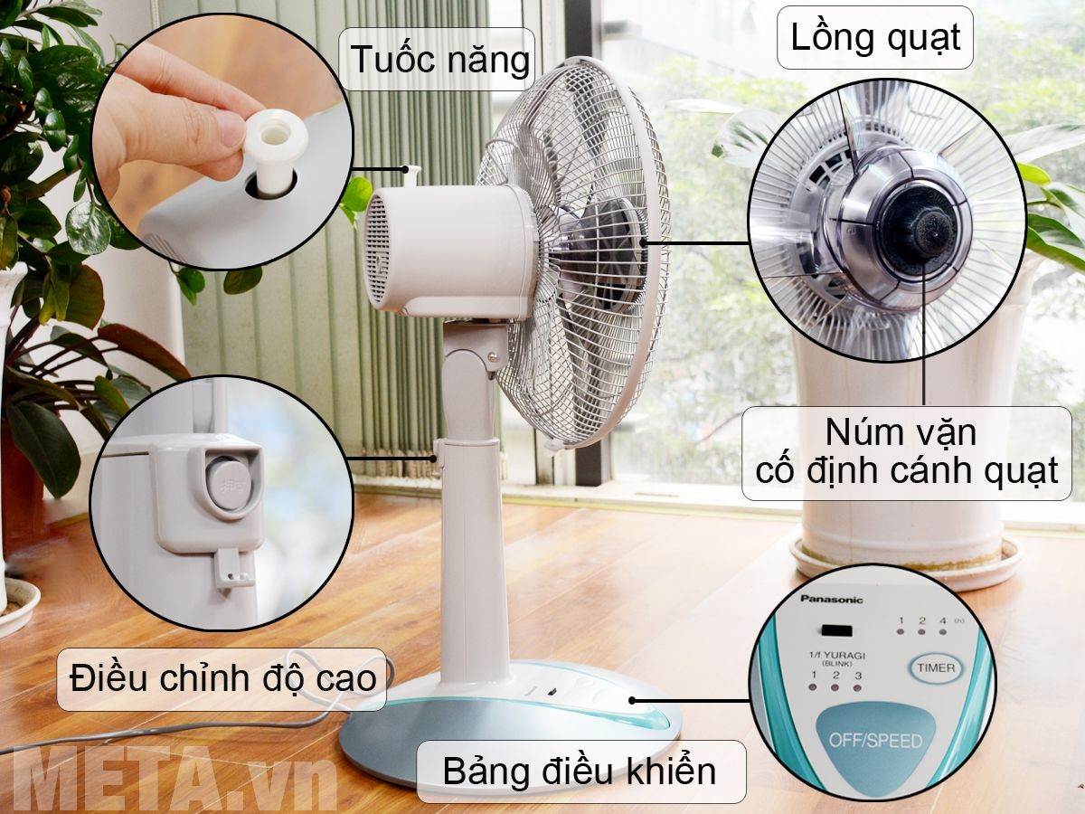 Quạt lửng Panasonic F307 có điều khiển