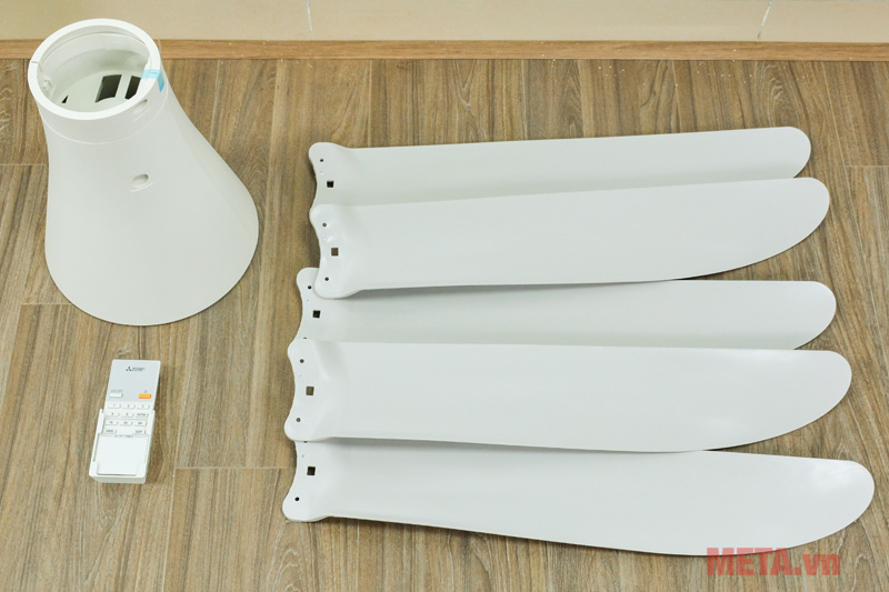 Quạt trần 5 cánh Mitsubishi C56-RW5/RA5 có đèn LED