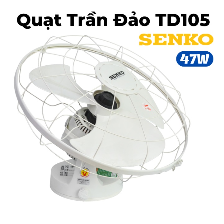 Quạt trần đảo Senko TD105 47W 3 tốc độ gió
