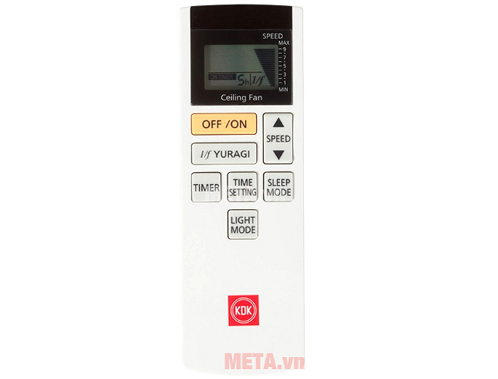 Quạt trần đèn KDK U60FW 5 cánh 9 tốc độ có điều khiển