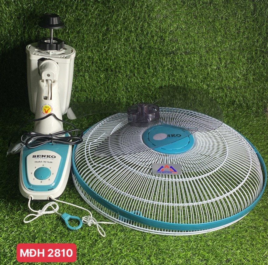 Quạt treo tường 2 dây Senko TC1626 47W màu xanh
