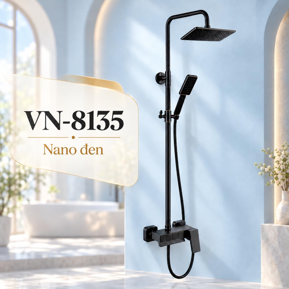 Sen cây tắm đứng nóng lạnh Vanni VN-8134 Đồng thau mạ vàng