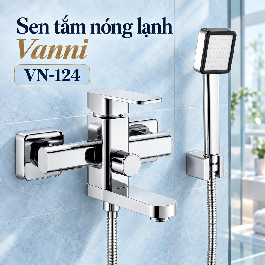 Sen tắm nóng lạnh Vanni VN-124 Đồng thau mạ chrome 2 chế độ