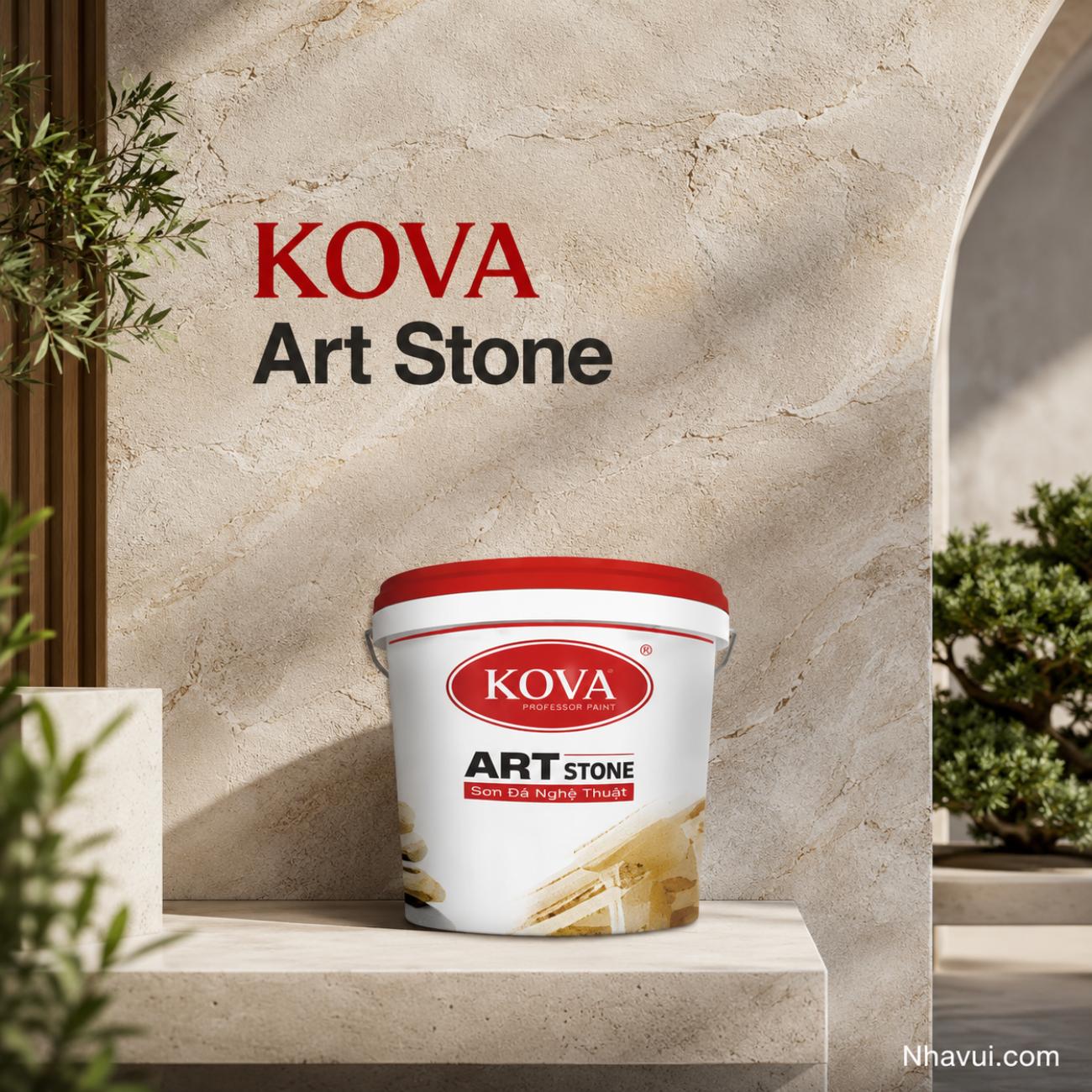 Sơn đá nghệ thuật KOVA Art Stone tạo hiệu ứng đá sang trọng cho nội ngoại thất