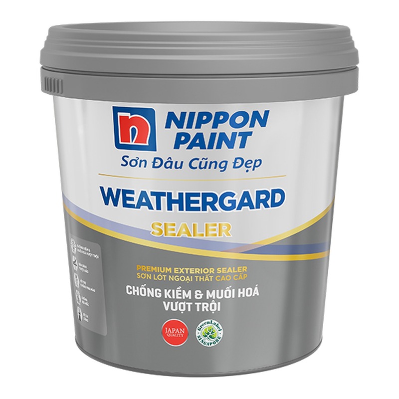 Sơn lót kháng kiềm ngoại thất Nippon WeatherGard Sealer chống muối hóa chống rêu mốc