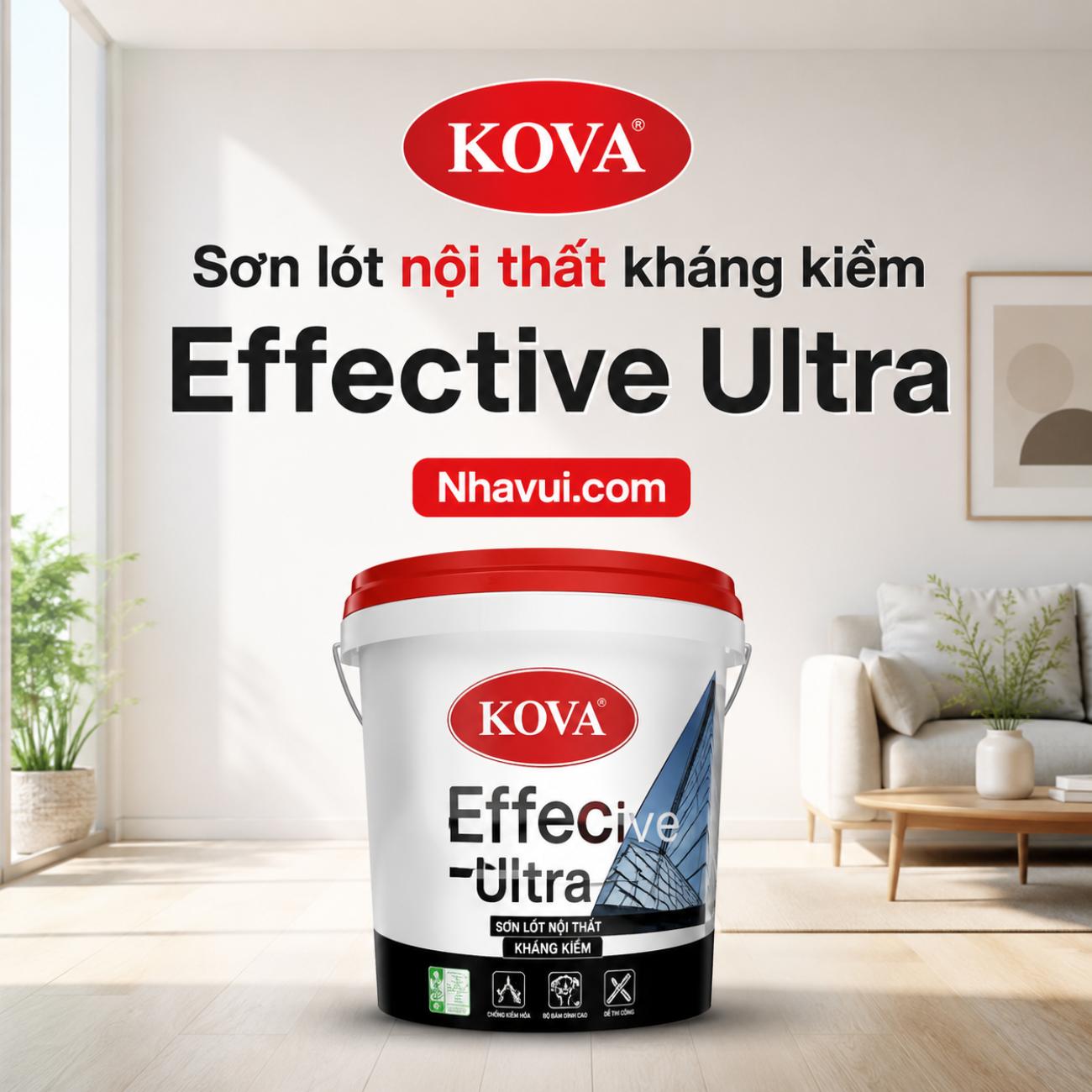 Sơn lót nội thất kháng kiềm KOVA Effective Ultra