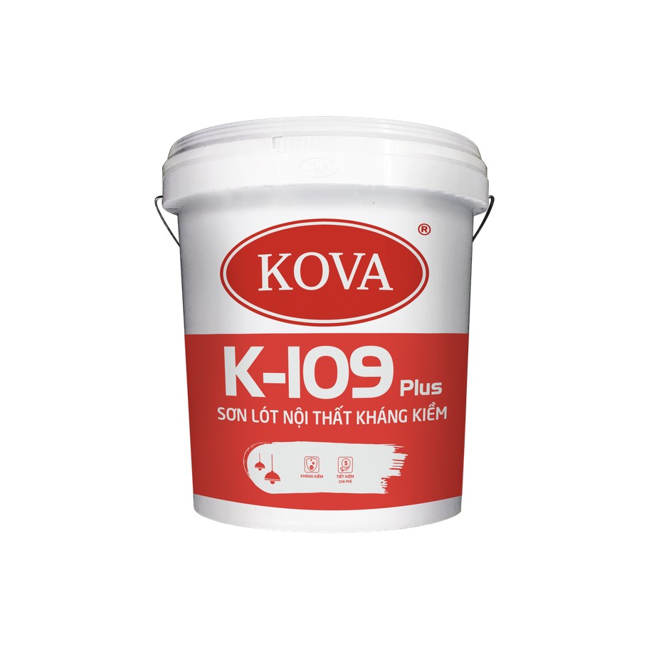 Sơn lót nội thất kháng kiềm KOVA K-109 tiết kiệm sơn phủ, tăng độ bám dính