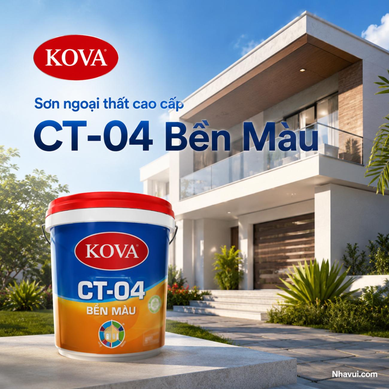 Sơn ngoại thất cao cấp KOVA CT-04 Bền Màu