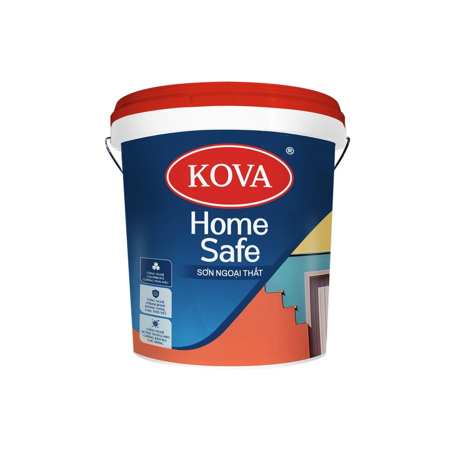 Sơn ngoại thất cao cấp KOVA Home Safe bóng mờ, kháng thấm và chống bong tróc