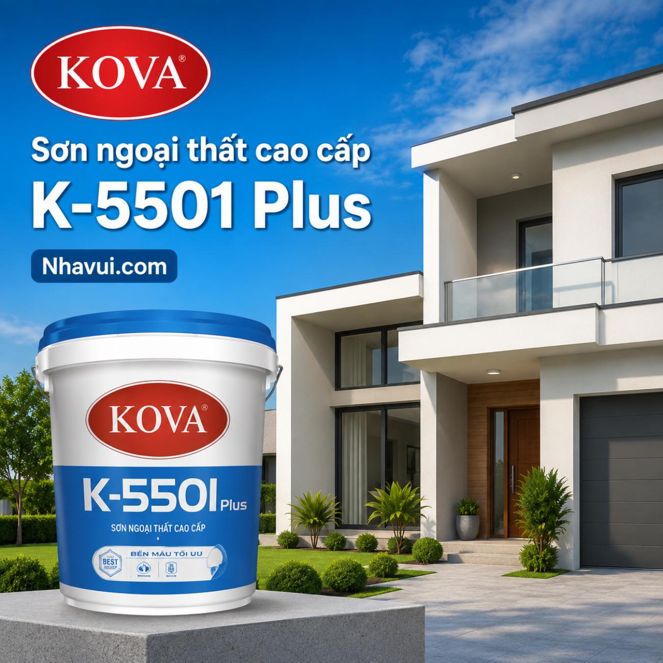 Sơn ngoại thất cao cấp KOVA K-5501 Plus