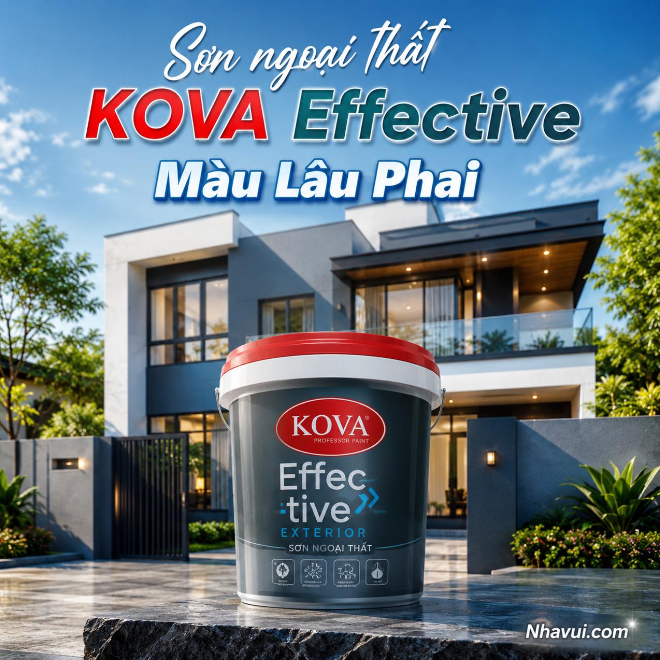 Sơn ngoại thất KOVA Effective Màu Lâu Phai