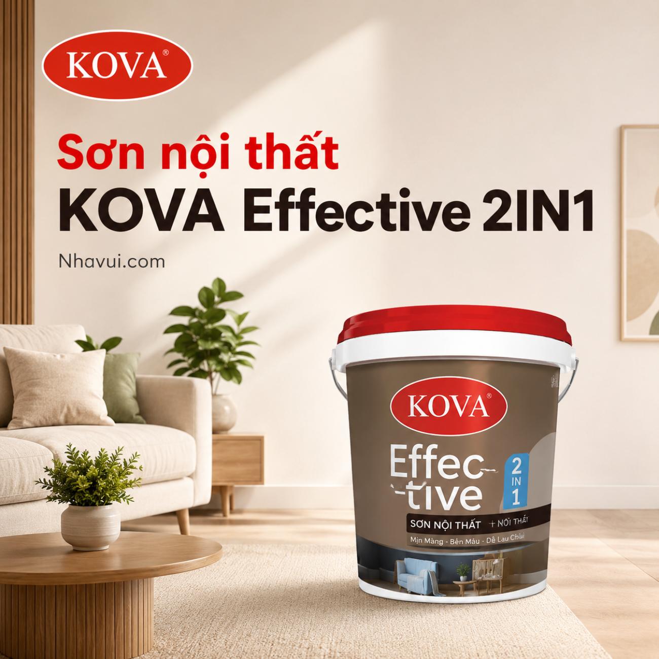 Sơn nội thất KOVA Effective 2IN1