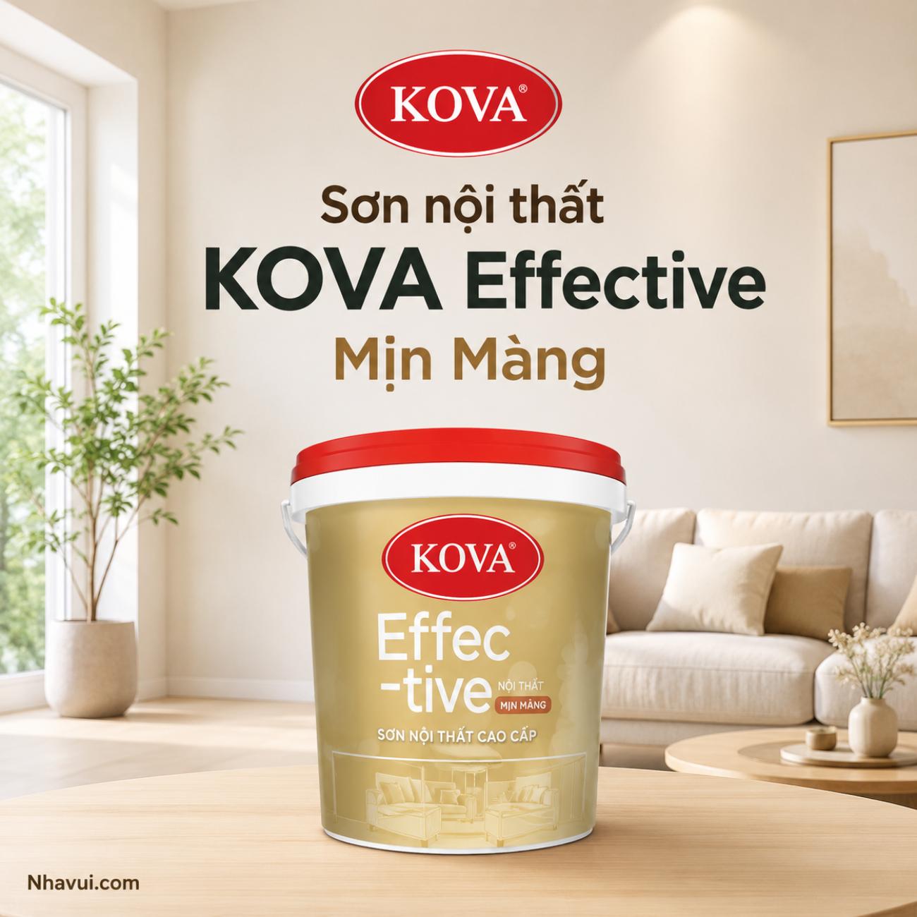 Sơn nội thất KOVA Effective Mịn Màng