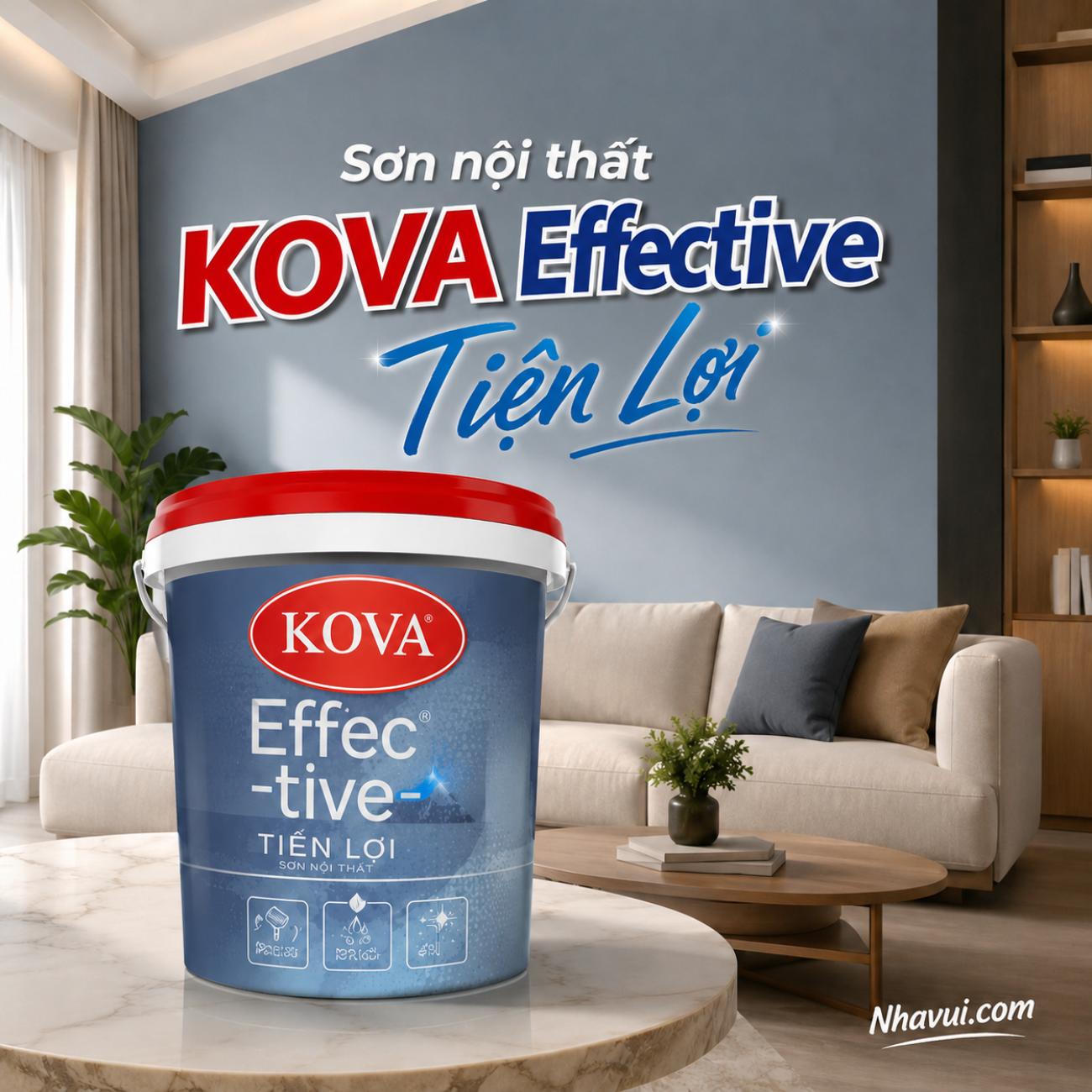 Sơn nội thất KOVA Effective Tiện Lợi