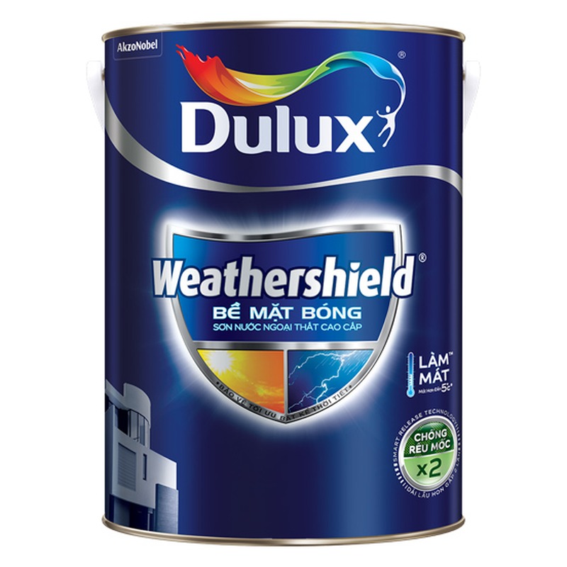 Sơn phủ ngoại thất Dulux Weathershield chống phai màu bóng BJ9