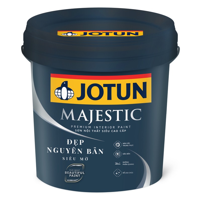 Sơn phủ nội thất Jotun Majestic Đẹp Nguyên Bản chống phản xạ siêu mờ