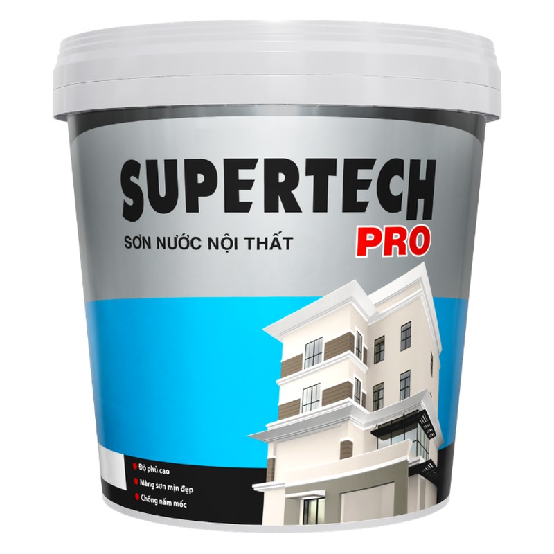 Sơn phủ nội thất TOA Supertech Pro che phủ cao mờ