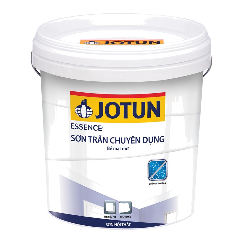 Sơn trần nhà Jotun Essence Sơn Trần Chuyên Dụng siêu trắng mờ chống bắn sơn