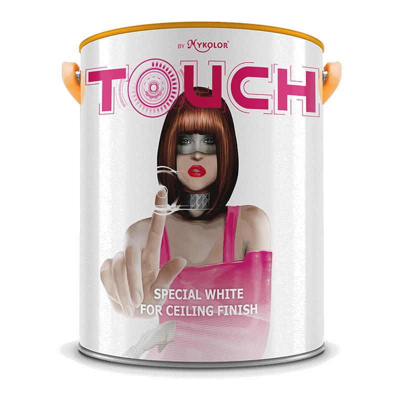 Sơn trần nhà nội thất Mykolor Touch Ceiling Finish mờ siêu trắng độ phủ cao