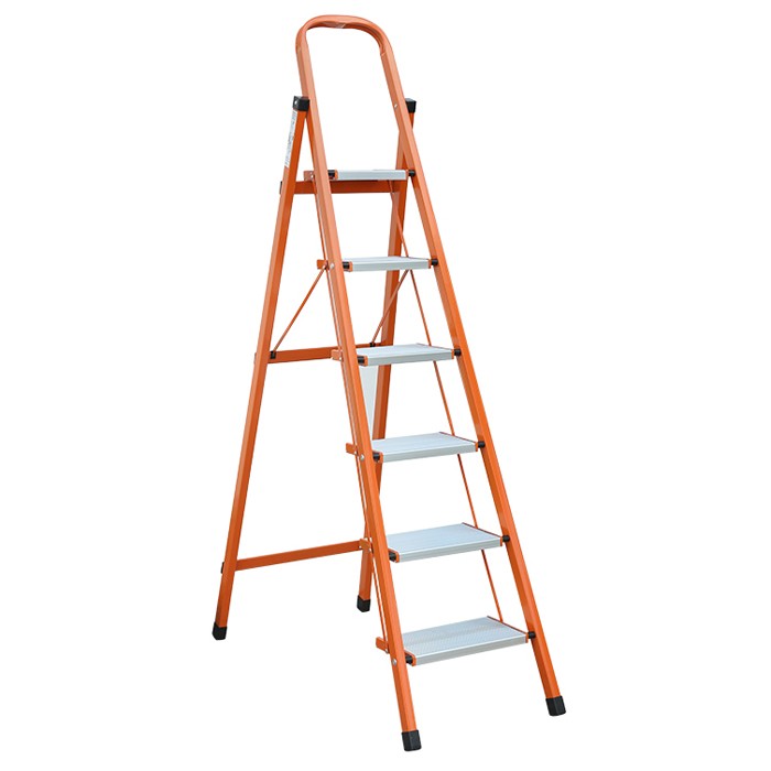 Thang ghế 6 bậc Nikawa NKS-06 tay vịn cao 181 cm, tiêu chuẩn EN131