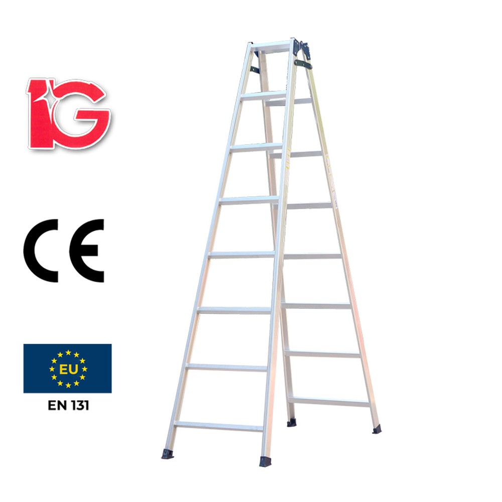 Thang nhôm chữ A IG WMT-08 2 × 8 bậc
