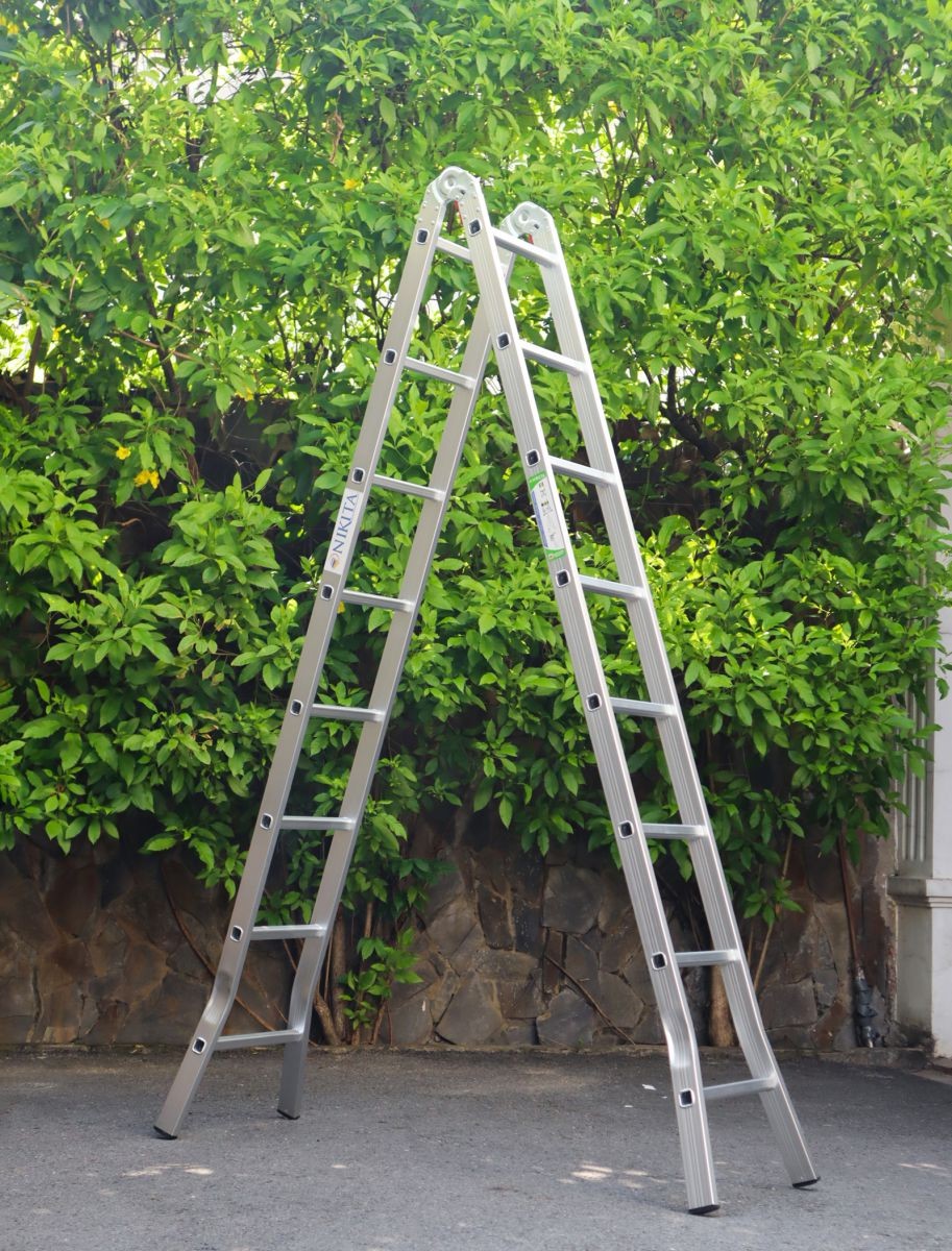 Thang nhôm chữ A khóa sập Nikita Nika-25 – chữ A 2,47 m, chữ I 4,8 m