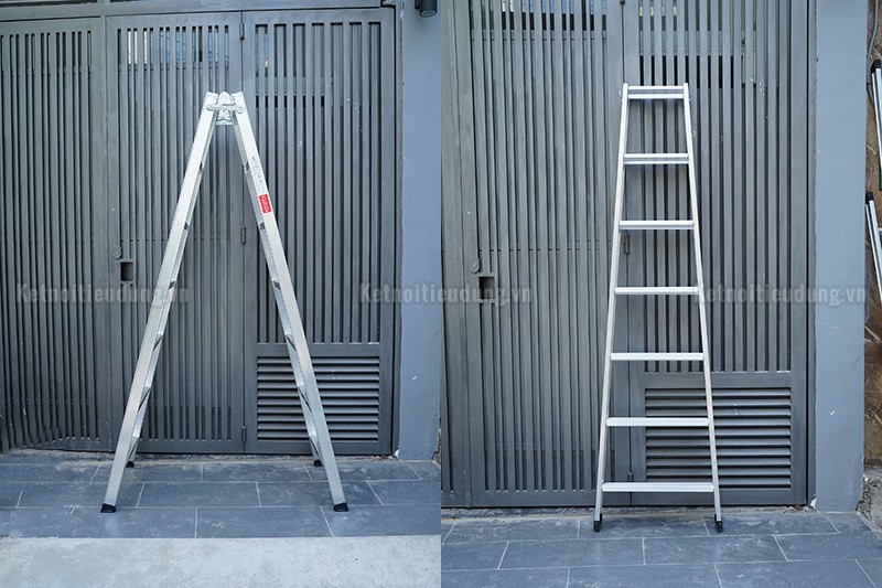 Thang nhôm chữ A Poongsan PS-2070 cao 2,0 m 7 bậc